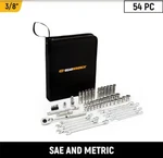 Gearwrench 3/8 In. Drive 72-tooth 6-point Sae/mm Mechanic Hand Tool Set 54-piece. Fixed Price $99.95.