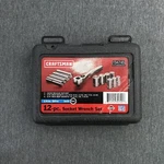 Craftsman 12 Pc Sae 1/4'' Drive 6 Point Socket Ratchet Set 34745 Usa. Fixed Price $40.00.