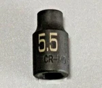 Matco Tools "adv" Ap5.5m6v, 1/4" Dr. Impact Socket, Shallow, 6 Point.. Fixed Price $13.89.