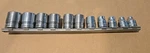 Snap On 3/8" Drive 1/4"-7/8" 6pt Sae Shallow Chrome Sockets With Rack Usa. Fixed Price $99.00.