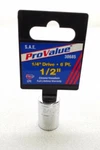 30685 Provalue 1/4" Drive 6 Point 1/2" Chrome Socket - Free Shipping. Fixed Price $10.19.