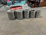 Proto Professional 1/2 Drive Socket Lot 5pcs. Fixed Price $55.00.