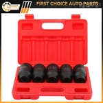?5pcs 1/2'' Drive 6 Point Deep Spindle Axle Nut Socket Set 33 34 35 36 38mm. Fixed Price $31.95.