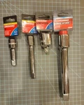 Lot Of 4 Crescent Brand Extensions & Adapter " Drives New On Card - Gw9. Fixed Price $29.95.