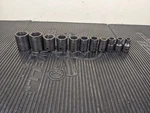 #bf125 Snap On Iml 1/2" Drive 6 Point Sae 3/8"-1" Shallow Impact Socket Set Usa. Fixed Price $189.95.