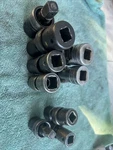 Snap-on 1/2" Drive 6-point 6 Pc Swivel Impact Socket Set And 3 3/8. Fixed Price $200.00.