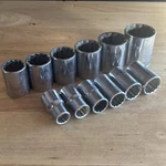Husky Sae Shallow Socket Set 1/2" Drive 12 Point 7/16" To 1-1/4" Vtg Usa Read. Fixed Price $49.95.