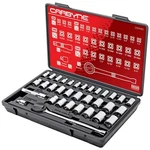 Carbyne 34 Piece Socket Set Sae & Metric, Chrome Vanadium Steel, 6 12 Point. Fixed Price $39.98.