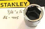 Stanley 9/16" X 1/2" Dr Standard Chrome Socket 6 Pt # 86-445 Free Usa Shipping. Fixed Price $9.96.