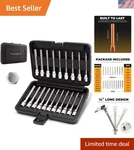 Industrial Grade 20pc Extra Long Allen Socket Set - Secure Grip & Easy Storage. Fixed Price $71.99.
