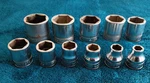 Snap-on Usa Fs081-fs281 11-pc. 1/4"-7/8" 3/8"-drive 6-point Shallow Socket Set. Fixed Price $75.00.