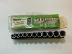 Nos Vintage Craftsman 12 Piece 1/2" Drive 12pt. Deep Well Socket Set. Fixed Price $200.00.