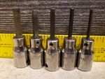 Matco Tools Lot Of 5 Sae Hex Socket Bits 3/8dr 7/32 Bxd7, 3/16 Bxd6, 7/64 Bxd3a. Fixed Price $64.95.