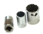 Lot Of 3pc 1/2" Dr 12-pt Socket: Kd Tools #533136 1-1/8", Easco #533124 3/4". Fixed Price $11.25.