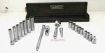 Sk Tools 1/4" Drive 21 Piece Sae Chrome Socket Set Usa W/ Original Metal Case. Fixed Price $108.99.