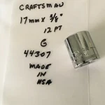Craftsman 17mm X 3/8" Standard Socket G 44307 - 12 Pt Made In Usa. Fixed Price $9.96.
