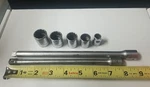 Snap On Socket Lot 3/8 Drive 12 Point 3/4, 11/16 , 5/8 3/8" 9/16" 2 Extensions. Fixed Price $55.73.