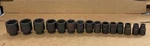 Mac Tools 15 Pc 1/2" Drive 6 Pt Shallow Impact Sockets (3/8"- 1-1/4" Vp406r)used. Fixed Price $245.00.