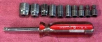 Matco Tools 10pc 1/4 Drive Sae 6 Point Chrome Shallow Socket Set Sa106tb. Fixed Price $55.00.