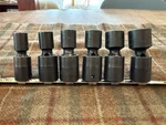 Snap On 7pc 1/2" Dr 6-pt Shallow Impact Metric Swivel Socket 14-24mm 307iplmy. Fixed Price $254.50.
