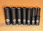 Stanley Black Chrome 7 Piece Deepwell Sae 6 Point Socket Set For 1/4" Drive. Fixed Price $26.47.