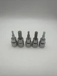 Husky 3/8" Drive Hex Bit Socket Set Hw5/32 Hw1/4 Hw5/16 Hw4 Hw5 Lot Of 5 Sockets. Fixed Price $17.65.
