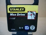 New Stanley 1/2 In Drive 1-1/4 Inch Max 12 Point Socket. Fixed Price $4.25.