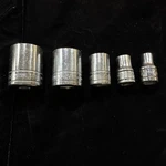 Armstrong Tools Usa 5pc 1/2 Drive 10-30mm 12pt Socket Set. Vintage. Fixed Price $29.00.