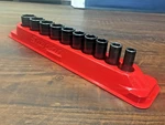 Snap On 10 Piece 3/8" Socket Set 5/16"-7/8" With Holder Standard Pakty243. Fixed Price $149.99.