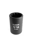 Sunex 318z 9/16" - 3/8" Drive 12 Point Shallow Impact Socket Standard Tools 12pt. Fixed Price $9.44.
