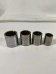 Vintage Bon-e-con Za 1 1/14" 1/8 3/4 Sockets 1/2" Drive 12 Point Usa. Fixed Price $22.99.