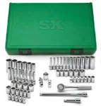 Sk Tools 60 Pc 1/4" Drive 6 Pt Std And Deep Sae Metric Socket Set (91860). Fixed Price $339.79.