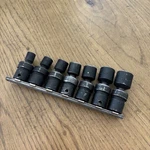 Snap-on Tools Usa 7pc 3/8" Dr 6pt Sae Shallow Impact Swivel Socket Set 3/8 - 3/4. Fixed Price $179.95.