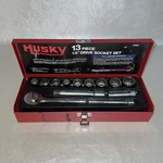 Vintage Husky Professional Socket Set 13 Piece 1/2 Drive. Fixed Price $49.99.