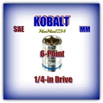 Kobalt 1/4" Drive Shallow Sockets - Sae Inch Metric Mm 6 Point Pt Any Size New. Fixed Price $8.88.