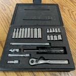 Vintage Craftsman 1/4" Dr. Socket Set & Case 9-44142 Made In U.s.a. Complete. Fixed Price $70.00.