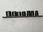 Snap-on 7 Piece Imf120-240 3/8-3/4 3/8dr Shallow Impacts. Fixed Price $49.95.