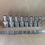 Vintage 16 Pc Snap On 1/2 Drive 12 Point Shallow Sae Socket Set Sw Series. Fixed Price $169.00.