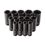 Arcan 1/2 Inch Drive Deep Impact Socket Set, Metric, 11mm - 32mm,, 14-piece. Fixed Price $70.00.