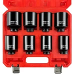 Wett 1/2" Drive Deep Large Impact Socket Set, 1-1/4"-1-3/4" (8pc), Black. Fixed Price $54.22.
