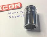 Icon Professional Standard Socket 16 Mm X 1/2" S3sm16 - 6 Pt -free Usa Shipping. Fixed Price $11.96.