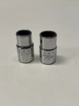 2 - Mac Tools Usa V182 V162r 1/2" Drive 9/16" 1/2 Shallow 12-point Sockets #7e1. Fixed Price $19.99.