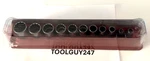 Snap On Tools 211fdsy 11pc 3/8" Dr Sae 12pt Chrome Semi-deep Socket Set Usa New. Fixed Price $329.95.