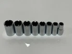 Craftsman Usa Nos, Rare Gk 8pc Sae Mid-length Semi-deep Socket Set - 3/8" Drive. Fixed Price $129.99.