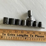 8 Pc Snap-on Imf 6pt 3/8" Drive Impact Socket Set Ipf 80 Swivel Extension. Fixed Price $66.74.