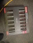 *new* Icon 1/2" Drive Sae Deep Impact Socket Set, 13-piece 59748 I3ds-13. Fixed Price $70.00.