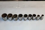 Snap-on Tools 1/2" Drive 12-point Sae Shallow Socket Set (few Missing) Usa 9pcs. Fixed Price $115.00.