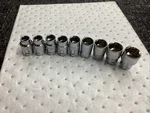 Craftsman 3/8 Inch Drive Max Axess Metric Socket Set 9 Pieces 10mm - 19mm. Fixed Price $54.00.