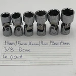 6pc Sk Tools Usa Metric 3/8 Swivel Socket Set Six Point 13mm + 15mm - 19mm Read. Fixed Price $55.99.