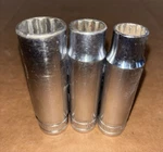 Snap-on Sockets 3/4", 9/16 , 1/2 12 Point Deep Chrome Socket 1/2" Drive (3 Pcs). Fixed Price $18.00.